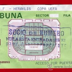 Coleccionismo deportivo: ENTRADA FUTBOL, PARTIDO INTERNACIONAL VALENCIA HERAKLIS GRECIA 1990 UEFA ,ORIGINAL ,EF2045