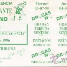Coleccionismo deportivo: ENTRADA FUTBOL - LEVANTE - 1996