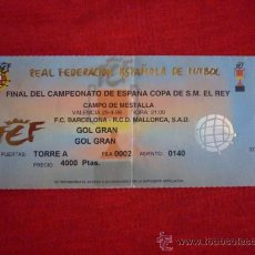 Coleccionismo deportivo: ENTRADA FINAL COPA DE S.M. EL REY (1998) F.C.BARCELONA - R.C.D.MALLORCA - SIN CORTAR. Lote 36755557