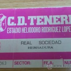 Coleccionismo deportivo: ENTRADA TENERIFE - REAL SOCIEDAD 1989-1990