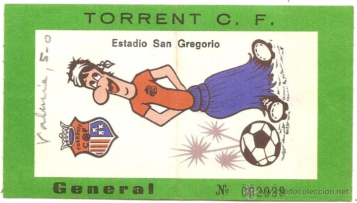 Collezionismo sportivo: Entrada del Torrent Club de F&uacute;tbol (Valencia)