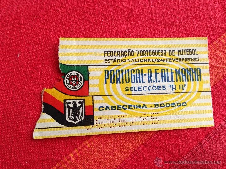 Coleccionismo deportivo: ENTRADA TICKET POTUGAL ALEMANIA GERMANY CLASSIFICATION WORLD CUP MUNDIAL MEXICO 1986