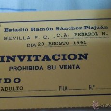 Coleccionismo deportivo: ENTRADA SEVILLA - PEÑAROL 20-08-1991