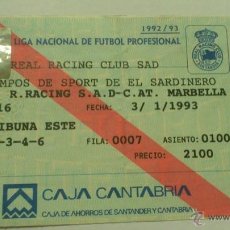 Coleccionismo deportivo: ENTRADA RACING DE SANTANDER - MARBELLA 1992-1993. Lote 45330112