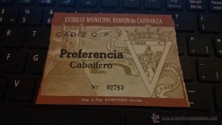 Sammelleidenschaft Sport: ENTRADA DE FUTBOL - TROFEO RAMON DE CARRANZA - CADIZ