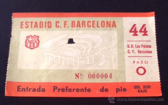 Coleccionismo deportivo: entrada futbol club barcelona las palmas liga 3 diciembre 1972