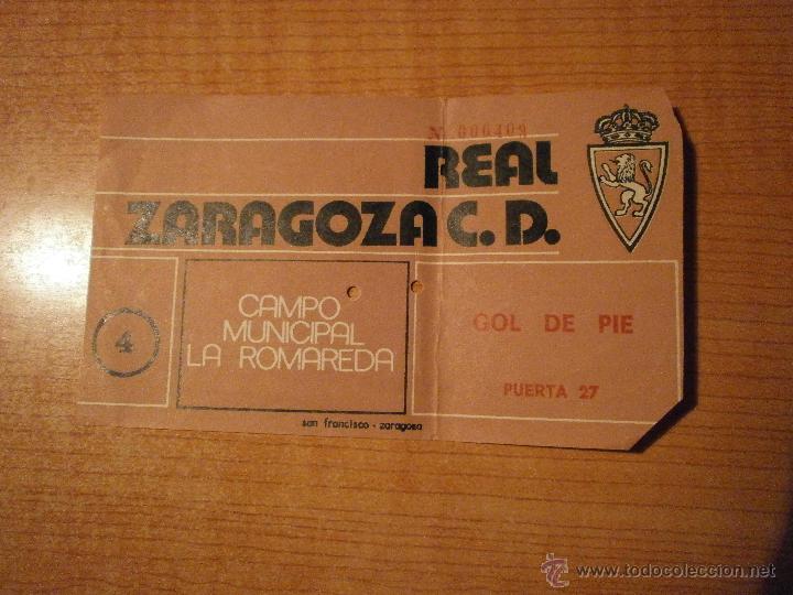 Collezionismo sportivo: ENTRADA DE FUTBOL REAL ZARAGOZA C.D. GOL DE PIE