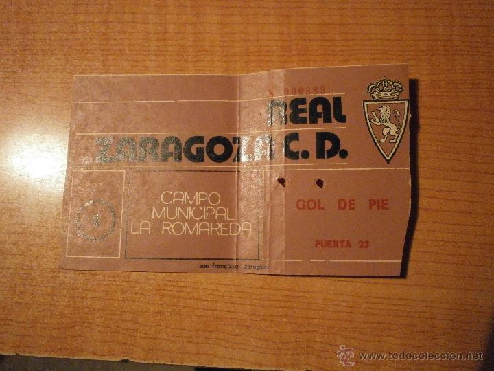 Collezionismo sportivo: ENTRADA DE FUTBOL REAL ZARAGOZA C.D. GOL DE PIE