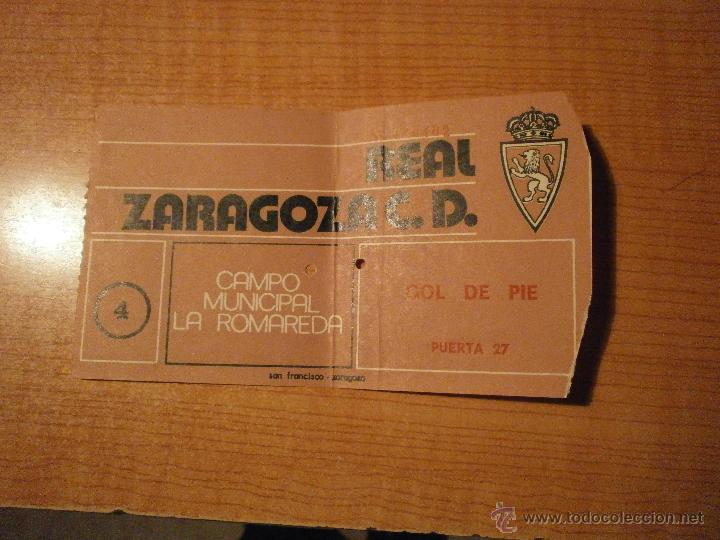 Collezionismo sportivo: ENTRADA DE FUTBOL REAL ZARAGOZA C.D. GOL DE PIE