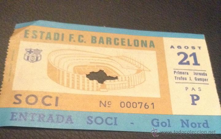 Coleccionismo deportivo: entrada del partido futbol club barcelona zurich del 21 de agosto de 1979