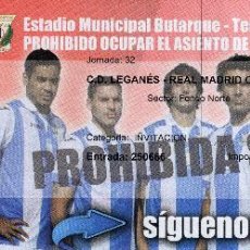 Coleccionismo deportivo: ENTRADA FUTBOL - TEMPORADA 2013/14 - LEGANÉS VS. REAL MADRID C - INVITACIÓN NIÑOS - ESTADIO BUTARQUE