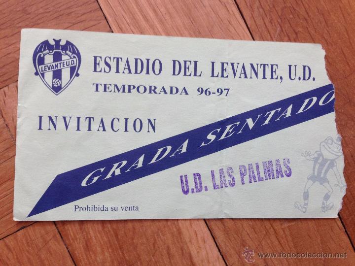 Coleccionismo deportivo: R12 ENTRADA TICKET LEVANTE LAS PALMAS TEMPORADA 1996 1997