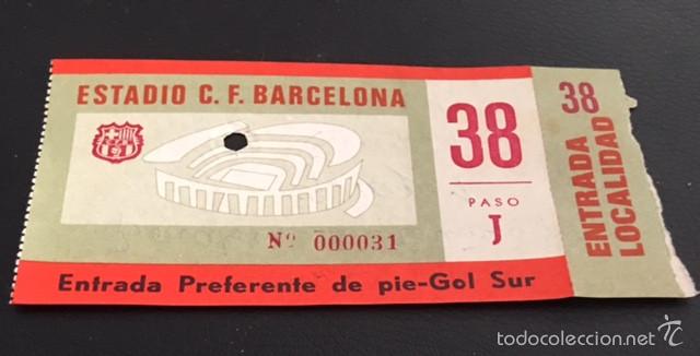Collectionnisme sportif: entrada del partido de liga f.c. barcelona r.c. deportivo La coru&ntilde;a 3 septiembre de 1972