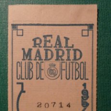 Coleccionismo deportivo: REAL MADRID - CUPÓN / ENTRADA SOCIO MES 7 - JULIO 1957 -