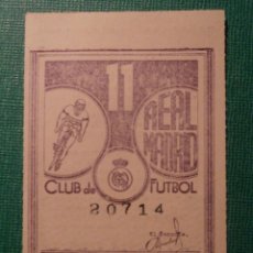 Coleccionismo deportivo: REAL MADRID - CUPÓN / ENTRADA SOCIO MES 11 - NOVIEMBRE 1954 -