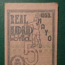 Coleccionismo deportivo: REAL MADRID - CUPÓN / ENTRADA SOCIO MES 5 - MAYO 1953 -
