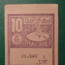 Coleccionismo deportivo: REAL MADRID - CUPÓN / ENTRADA SOCIO MES 10 - OCTUBRE 1954 -