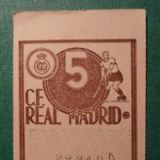 Coleccionismo deportivo: REAL MADRID - CUPÓN / ENTRADA SOCIO MES 5 - MAYO 1954 -