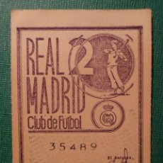Coleccionismo deportivo: REAL MADRID - CUPÓN / ENTRADA SOCIO MES 2 - FEBRERO 1954 -