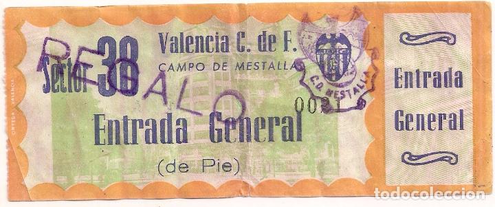 Coleccionismo deportivo: C.D. Mestalla. Valencia Club de F&uacute;tbol. Antigua entrada