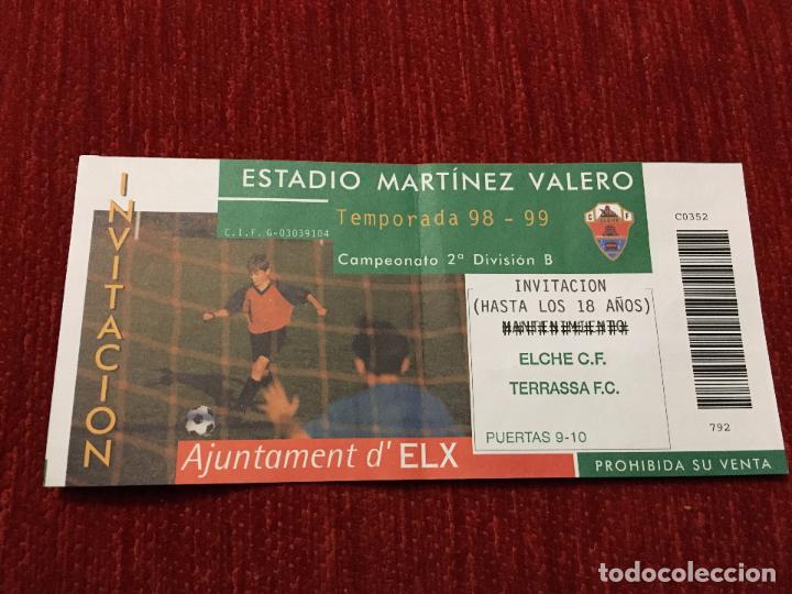 Collezionismo sportivo: R1274 ENTRADA TICKET ELCHE 1-2 TERRASA TARRASA LIGA TEMPORADA 1998 1999