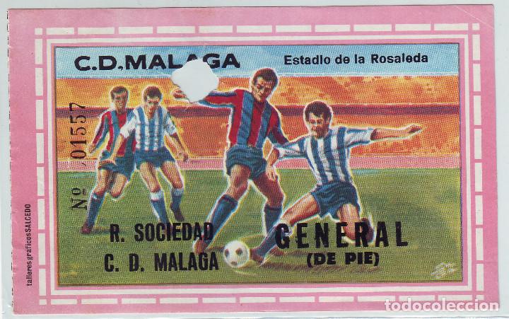 Collezionismo sportivo: EF-87  ENTRADA DEL M&Aacute;LAGA - REAL SOCIEDAD