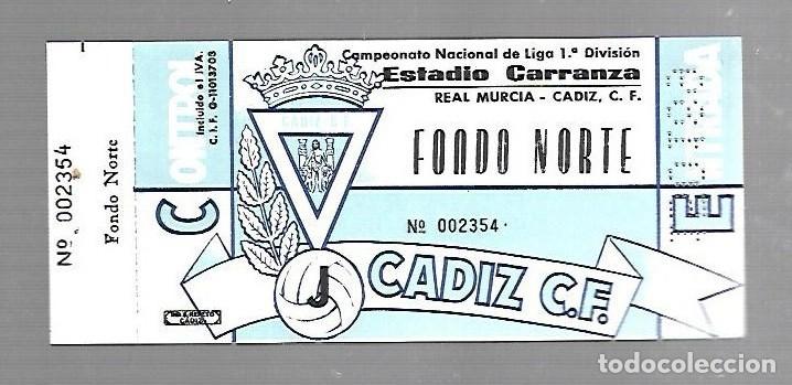 Sammelleidenschaft Sport: ENTRADA DE FUTBOL. RAMON DE CARRANZA. CADIZ C.F - MALAGA. 1&ordm; DIVISION. FONDO NORTE