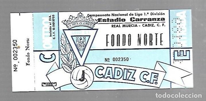 Sammelleidenschaft Sport: ENTRADA DE FUTBOL. RAMON DE CARRANZA. CADIZ C.F - MALAGA. 1&ordm; DIVISION. FONDO NORTE