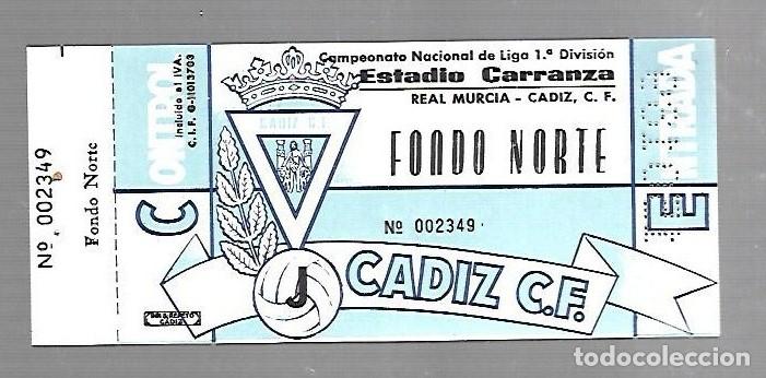 Sammelleidenschaft Sport: ENTRADA DE FUTBOL. RAMON DE CARRANZA. CADIZ C.F - MALAGA. 1&ordm; DIVISION. FONDO NORTE