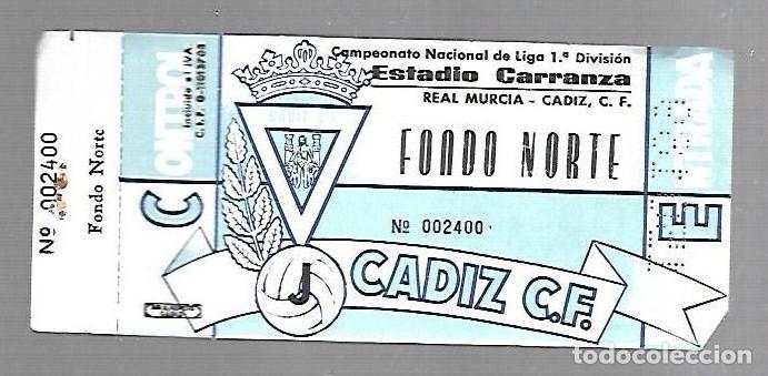 Sammelleidenschaft Sport: ENTRADA DE FUTBOL. RAMON DE CARRANZA. CADIZ C.F - MALAGA. 1&ordm; DIVISION. FONDO NORTE