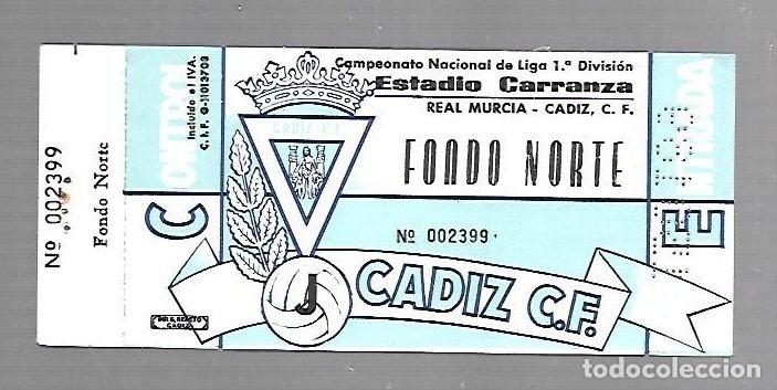 Sammelleidenschaft Sport: ENTRADA DE FUTBOL. RAMON DE CARRANZA. CADIZ C.F - MALAGA. 1&ordm; DIVISION. FONDO NORTE