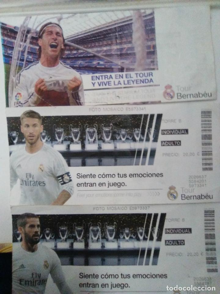 Coleccionismo deportivo: LOTE COMPUESTO POR 3 ENTRADAS TOUR REAL MADRID,SERGIO RAMOS,ISCO,IDEAL COLECCIONISTAS