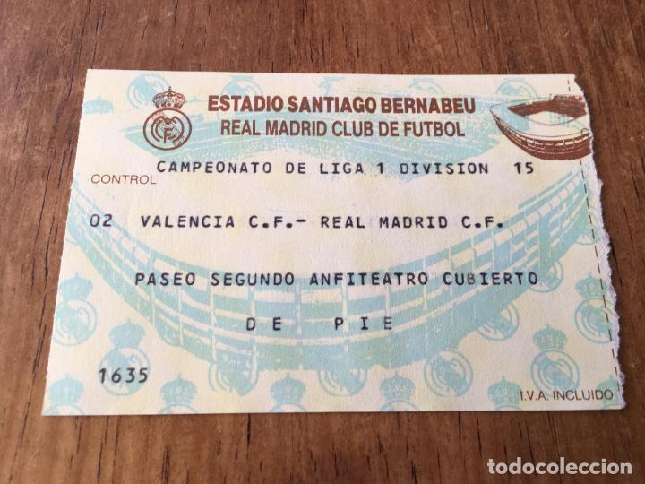 Coleccionismo deportivo: R2419 ENTRADA TICKET FUTBOL REAL MADRID 6-2 VALENCIA LIGA TEMPORADA RENY PICOT GOLEADA