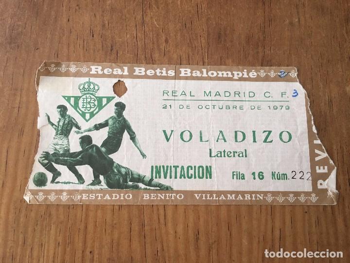 Coleccionismo deportivo: R2774 ENTRADA TICKET REAL BETIS REAL MADRID LIGA TEMPORADA 1979 1980