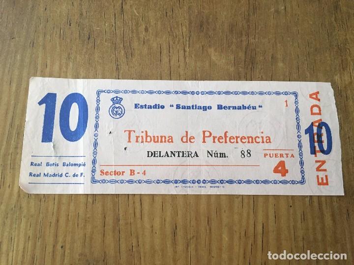 Coleccionismo deportivo: R2782 ENTRADA TICKET REAL MADRID REAL BETIS LIGA TEMPORADA 1975 1976