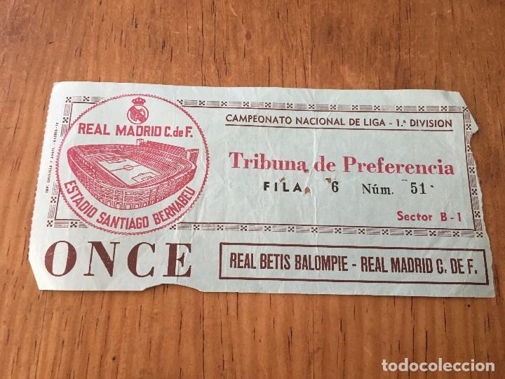 Coleccionismo deportivo: R2792 ENTRADA TICKET REAL MADRID 1-1 REAL BETIS LIGA TEMPORADA 1979 1980