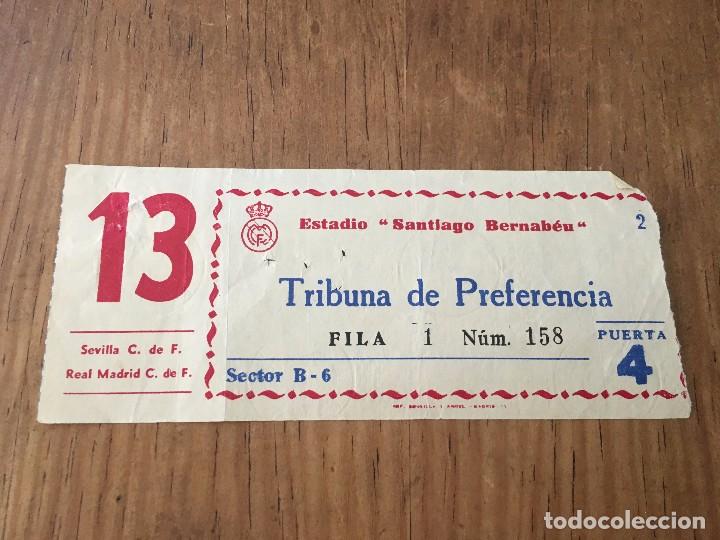 Coleccionismo deportivo: R2797 ENTRADA TICKET REAL MADRID SEVILLA LIGA TEMPORADA 1975 1976