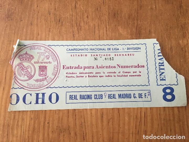 Coleccionismo deportivo: R2802 ENTRADA TICKET REAL MADRID 2-0 RACING SANTANDER LIGA TEMPORADA 1977 1978