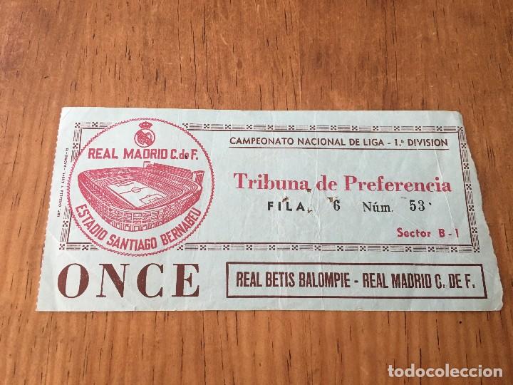 Coleccionismo deportivo: R2808 ENTRADA TICKET REAL MADRID 1-1 REAL BETIS LIGA TEMPORADA 1979 1980