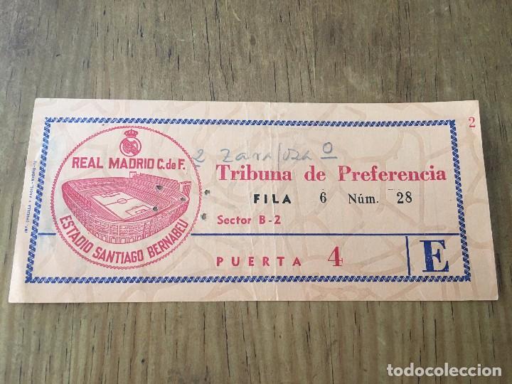 Coleccionismo deportivo: R2810 ENTRADA TICKET REAL MADRID REAL ZARAGOZA LIGA TEMPORADA 1980 1981