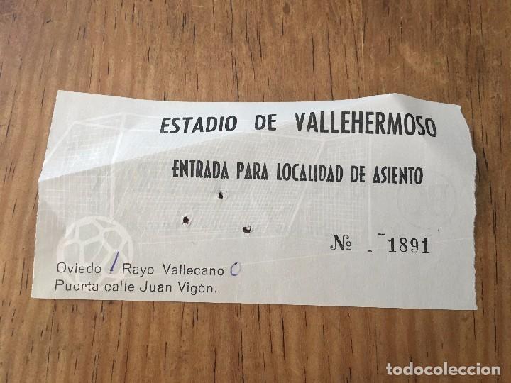 Collectionnisme sportif: R2845 ENTRADA TICKET RAYO VALLECANO REAL OVIEDO ESTADIO VALLEHERMOSO LIGA TEMPORADA 1974 1975