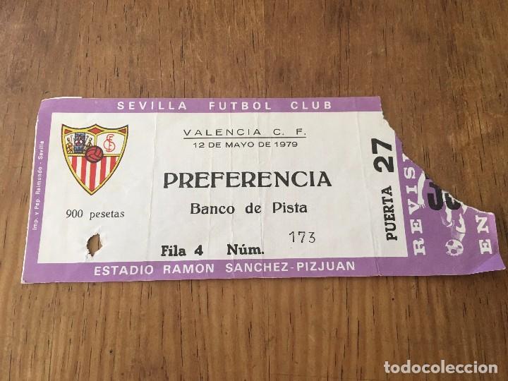 Collectionnisme sportif: R2866 ENTRADA TICKET SEVILLA 0-2 VALENCIA LIGA TEMPORADA 1978 1979