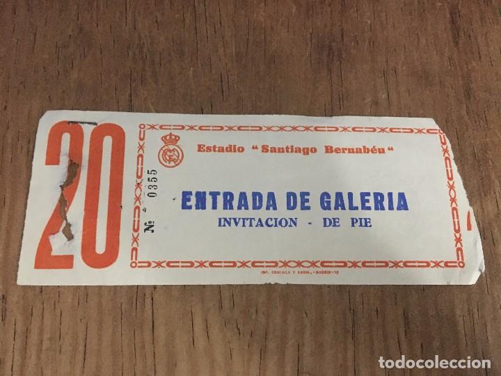 Sammelleidenschaft Sport: R2879 ENTRADA TICKET REAL MADRID A&Ntilde;OS 70 CONTROL 20