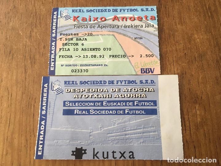 Sammelleidenschaft Sport: R2910 ENTRADA TICKET REAL SOCIEDAD DESPEDIA ATOCHA EUSKADI E INAUGURACION ANOETA REAL MADRID