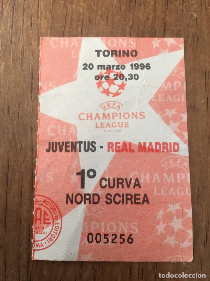 R2911 Entrada Ticket Juventus Turin Real Madrid Champions League 1995 1996