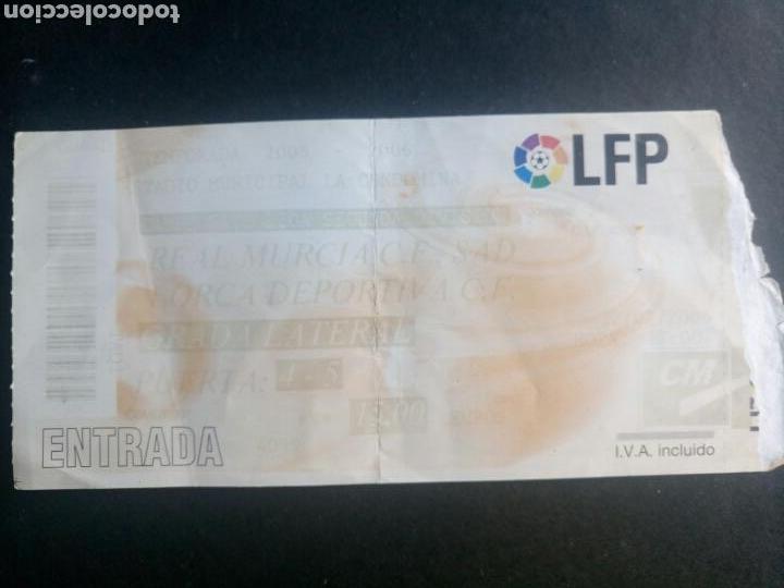 Coleccionismo deportivo: Entrada f&uacute;tbol real murcia lorca a&ntilde;o 2006