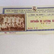 Coleccionismo deportivo: C.A. PEÑAROL REAL MADRID C.F.-04-09-1960 -NO ORIGINAL (FASCIMIL IDENTICO). Lote 113175662