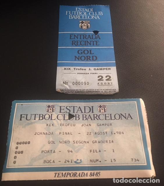 Coleccionismo deportivo: entrada final trofeo joan gamper 22 agosto 1984 f.c. barcelona bayern de munich