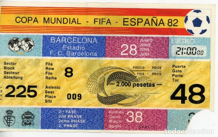 Coleccionismo deportivo: ENTRADA FUTBOL WORLD CUP 1982 ESPA&Ntilde;A SPAIN WC BELGIUM POLAND POLONIA BELGICA BARCELONA 82 mundial