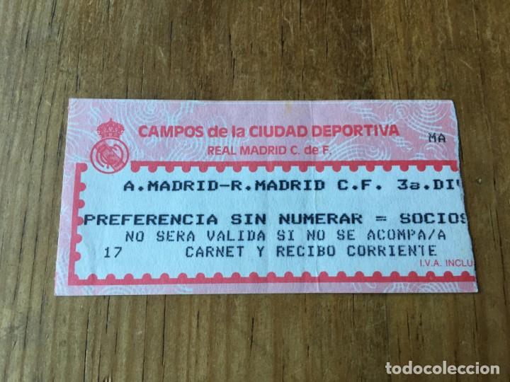 Coleccionismo deportivo: R4488 ENTRADA TICKET REAL MADRID C ATLETICO MADRID COPA DEL REY 1986 1987